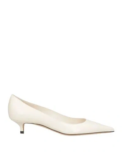 Jimmy Choo Woman Pumps Ivory Size 6 Calfskin In White