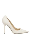 Jimmy Choo Woman Pumps Ivory Size 8 Leather In Multi