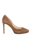 Jimmy Choo Woman Pumps Khaki Size 6 Leather In Beige