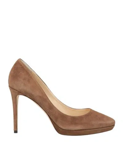 Jimmy Choo Woman Pumps Khaki Size 6 Leather In Brown