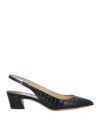 Jimmy Choo Woman Pumps Midnight Blue Size 7.5 Leather In Black