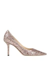 Jimmy Choo Woman Pumps Antique Rose Size 7 Textile Fibers In Pink