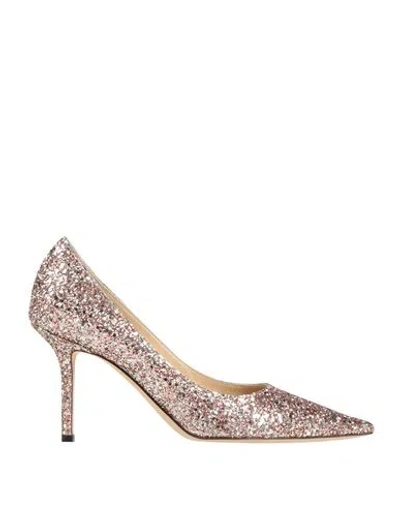 Jimmy Choo Woman Pumps Rose Gold Size 8 Textile Fibers