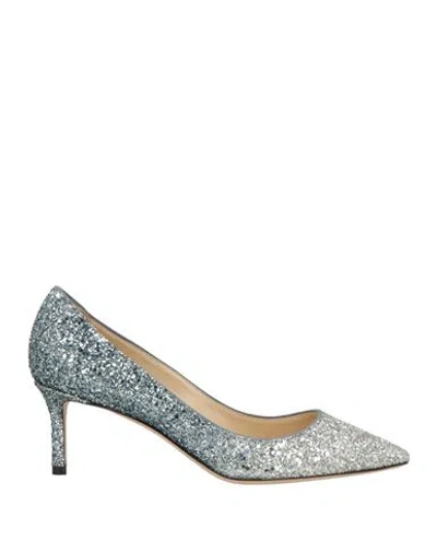 Jimmy Choo Woman Pumps Silver Size 8 Leather