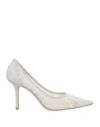 Jimmy Choo Silver Love 85 Leather Pumps In Silver