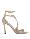 Jimmy Choo Azia 95mm Crystal-embellished Sandals In Beige