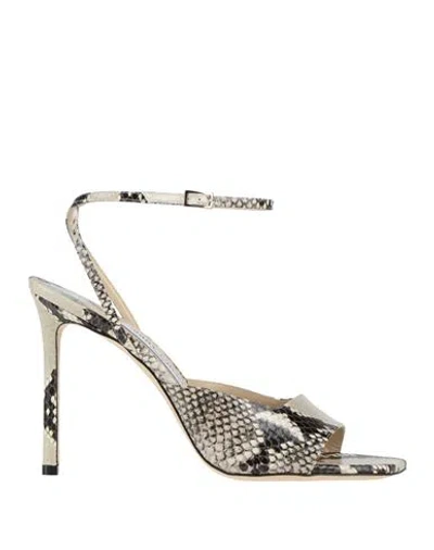 Jimmy Choo Woman Sandals Beige Size 8 Leather