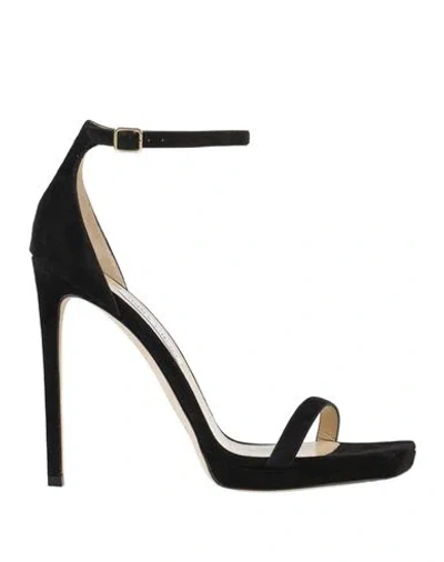 Jimmy Choo Woman Sandals Black Size 11 Leather