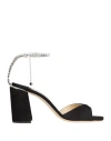 Jimmy Choo Woman Sandals Black Size 8 Leather In Black