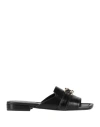 Jimmy Choo Woman Sandals Black Size 6 Leather In Black