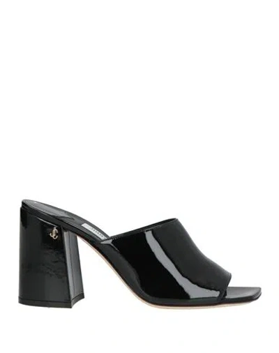 Jimmy Choo Woman Sandals Black Size 6 Leather