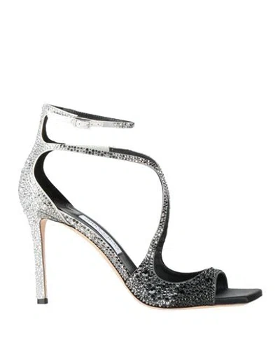 Jimmy Choo Woman Sandals Black Size 6 Textile Fibers