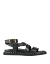 Jimmy Choo Woman Sandals Black Size 7 Leather In Black