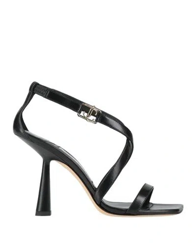 Jimmy Choo Woman Sandals Black Size 7.5 Leather