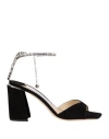 Jimmy Choo Woman Sandals Black Size 8 Leather In Black
