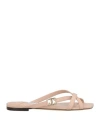 Jimmy Choo Jess Flat Sandals Woman Sandals Pink Size 8 Leather