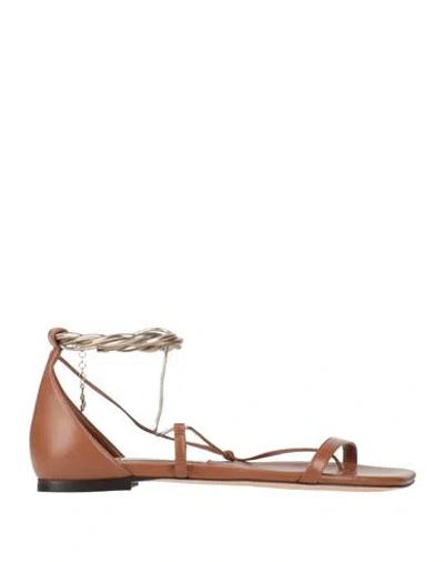 Jimmy Choo Woman Sandals Brown Size 8 Leather