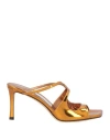 Jimmy Choo Woman Sandals Copper Size 6.5 Leather In Orange