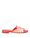 Jimmy Choo Nako Logo Flat Slide Sandals In Red