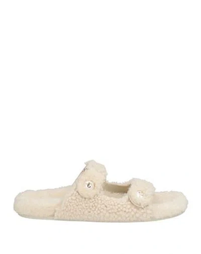 Jimmy Choo Woman Sandals Cream Size 6 Leather
