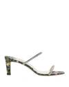 Jimmy Choo Woman Sandals Dark Green Size 9 Textile Fibers In Green