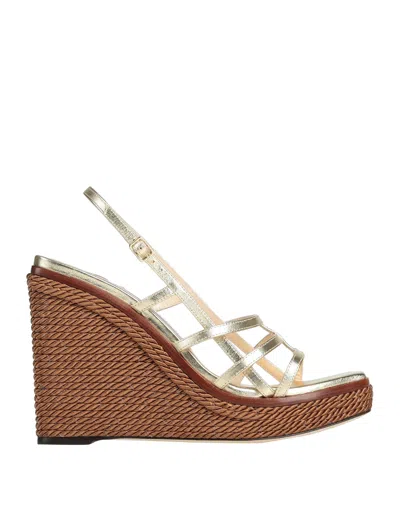 Jimmy Choo Sandals In Gold