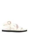 Jimmy Choo Woman Sandals Ivory Size 7 Leather In White