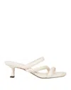 Jimmy Choo Woman Sandals Ivory Size 7.5 Soft Leather In White