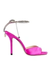 Jimmy Choo Saeda Crystal-embellished 110mm Sandals In Magenta