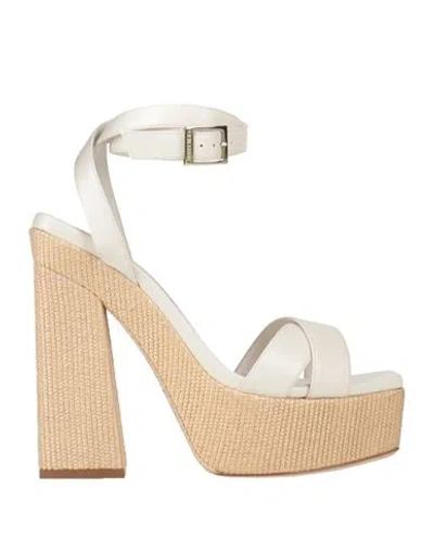 Jimmy Choo Woman Sandals Off White Size 8 Leather
