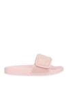 Jimmy Choo Fitz Slides With Lycra Logoed Bang In Pink