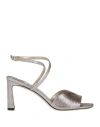 Jimmy Choo Woman Sandals Rose Gold Size 6.5 Textile Fibers In Gold