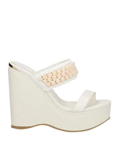Jimmy Choo Woman Sandals White Size 7.5 Leather