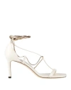 Jimmy Choo Woman Sandals White Size 8 Leather