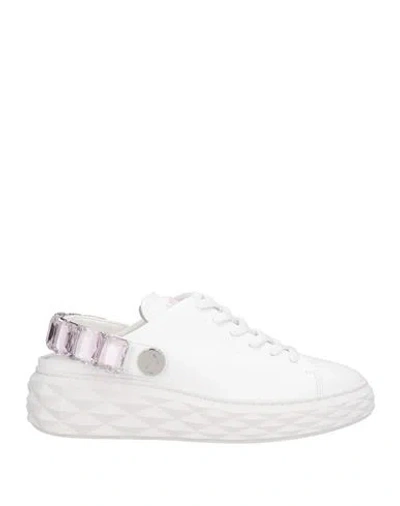 Jimmy Choo Woman Sneakers White Size 11 Leather