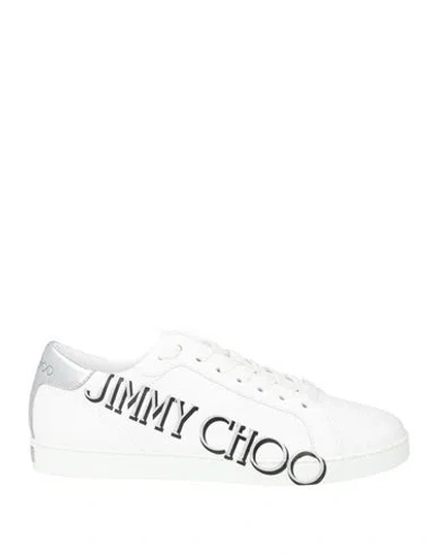 Jimmy Choo Woman Sneakers White Size 8 Leather