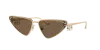 Jimmy Choo Womens Gold Jc4001b Cat-eye Metal Sunglasses In Dark Brown
