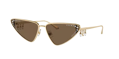 Jimmy Choo Woman Sunglass Jc4001b In Dark Brown