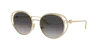 Jimmy Choo Jc 4003hb Women's Sunglasses - 53mm, Gold Frame With Grey Gradient Lenses In Gradient Grey