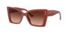 Jimmy Choo Eyewear Square Frame Sunglasses In Pink Gradient Grey