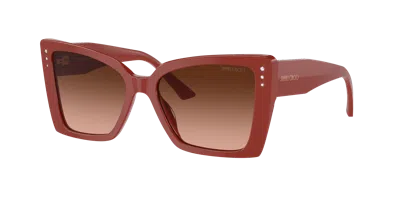 Jimmy Choo Eyewear Square Frame Sunglasses In Red