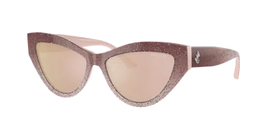 Jimmy Choo Woman Sunglass Jc5004 In Pink Mirror Rose Gold