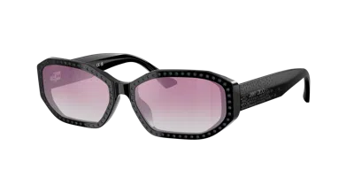 Jimmy Choo Woman Sunglass Jc5021bu In Clear Gradient Fuxia Mirror Silver