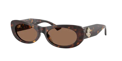 Jimmy Choo Woman Sunglass Jc5038bu In Dark Brown