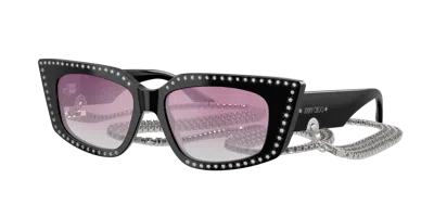 Jimmy Choo Woman Sunglass Jc5033b In Clear Gradient Fuchsia Mirror Silver