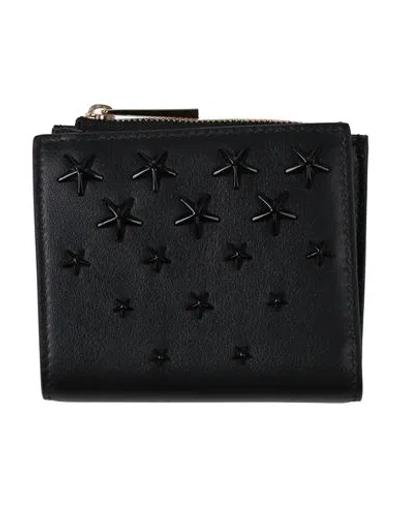 Jimmy Choo Woman Wallet Black Size - Calfskin