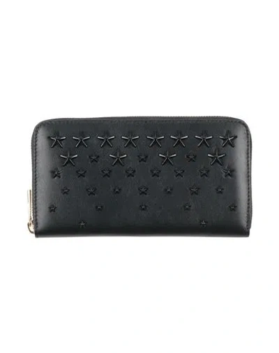 Jimmy Choo Woman Wallet Black Size - Calfskin