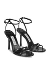 Jimmy Choo Strappy Leo 100 Stiletto Heel Sandals In Black
