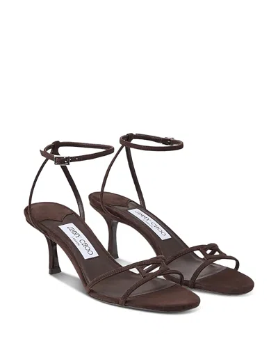 Jimmy Choo Women's 1998 Leo 65 High Heel Sandals In Brown