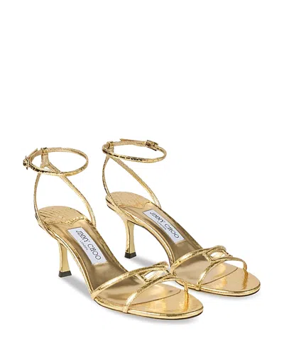 Jimmy Choo Women's 1998 Leo 65 High Heel Sandals In Gold